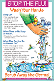Stop the Flu! Wash Your Hands (Postcard)