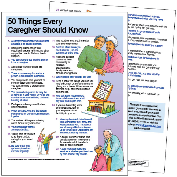 Caregiving Basics Set Of 6 E Pamphlets