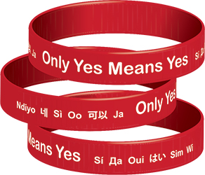 Only Yes Means Yes Wristband