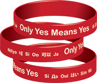 Only Yes Means Yes Wristband