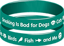 Smoking Is Bad for Dogs, Cats, Birds, Fish and Me Wristband