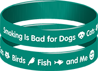 Smoking Is Bad for Dogs, Cats, Birds, Fish and Me Wristband