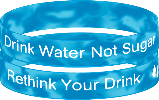 Drink Water Not Sugar Wristband