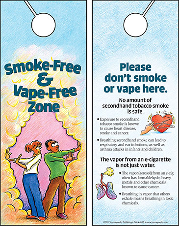 Smoke-Free & Vape-Free Zone (Door Hanger)