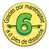 Gracias por mantngase a seis pies de distancia  (Button)