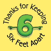 Thanks for Keeping Six Feet Apart (Sticker)