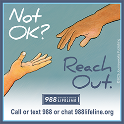 Not OK? Reach Out. (Sticker)