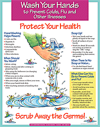 Wash Your Hands to Prevent Colds, Flu and Other Illnesses (Display Poster)
