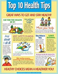 Top 10 Health Tips (Display Poster)