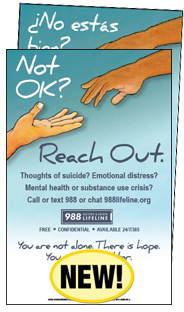 Not OK? Reach Out. (English & Spanish Giveaway Poster)