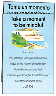 Take A Moment to Be Mindful (English & Spanish Giveaway Poster)